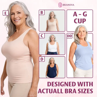 BraNova - Soft Built-In Bra Tank Top for Women