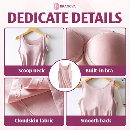 BraNova - Soft Built-In Bra Tank Top for Women