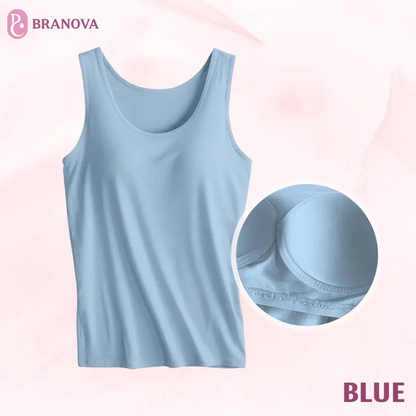 BraNova - Soft Built-In Bra Tank Top for Women