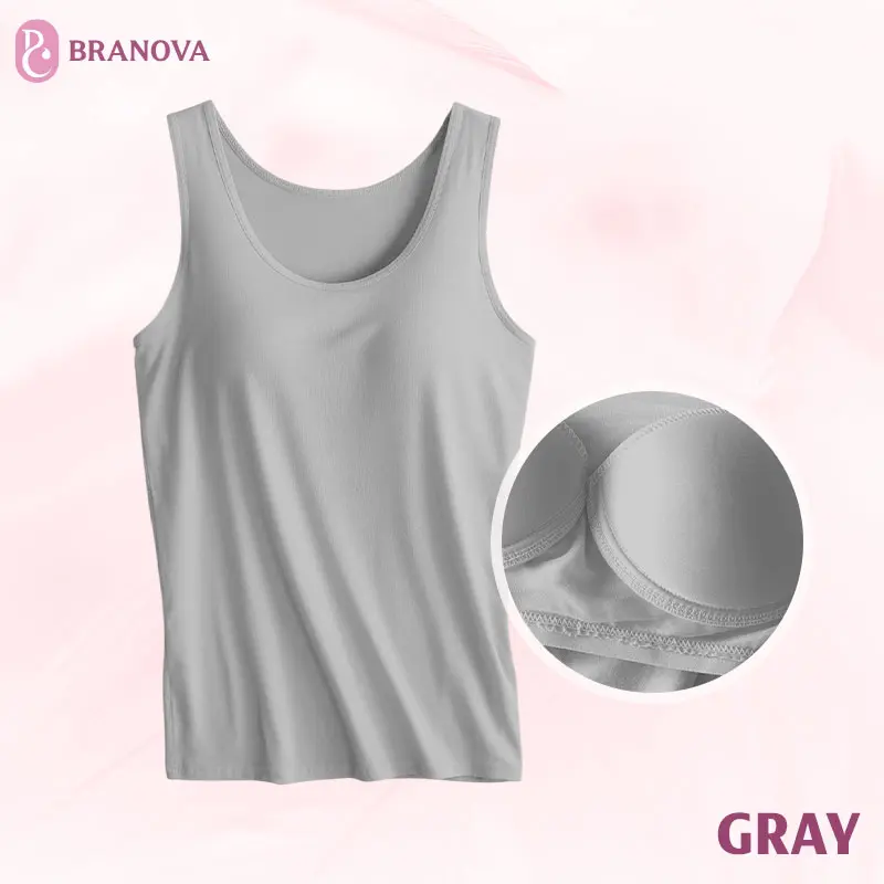 BraNova - Soft Built-In Bra Tank Top for Women