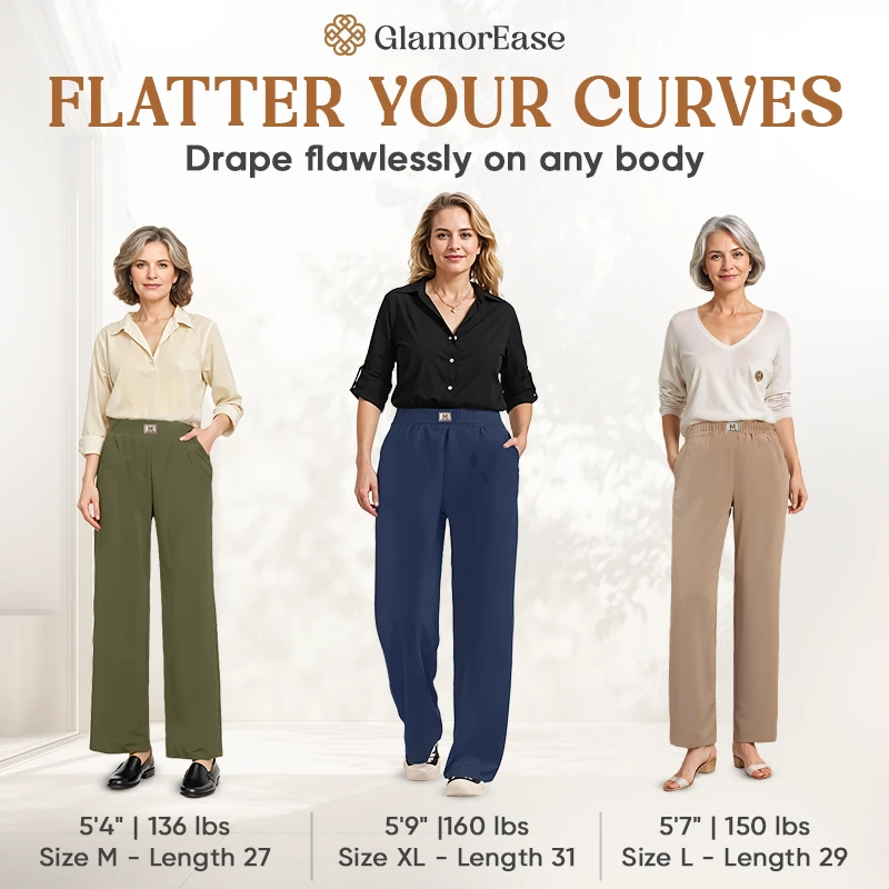 GlamorEase - Perfect Drape High Rise Pull-On Stretch Pants