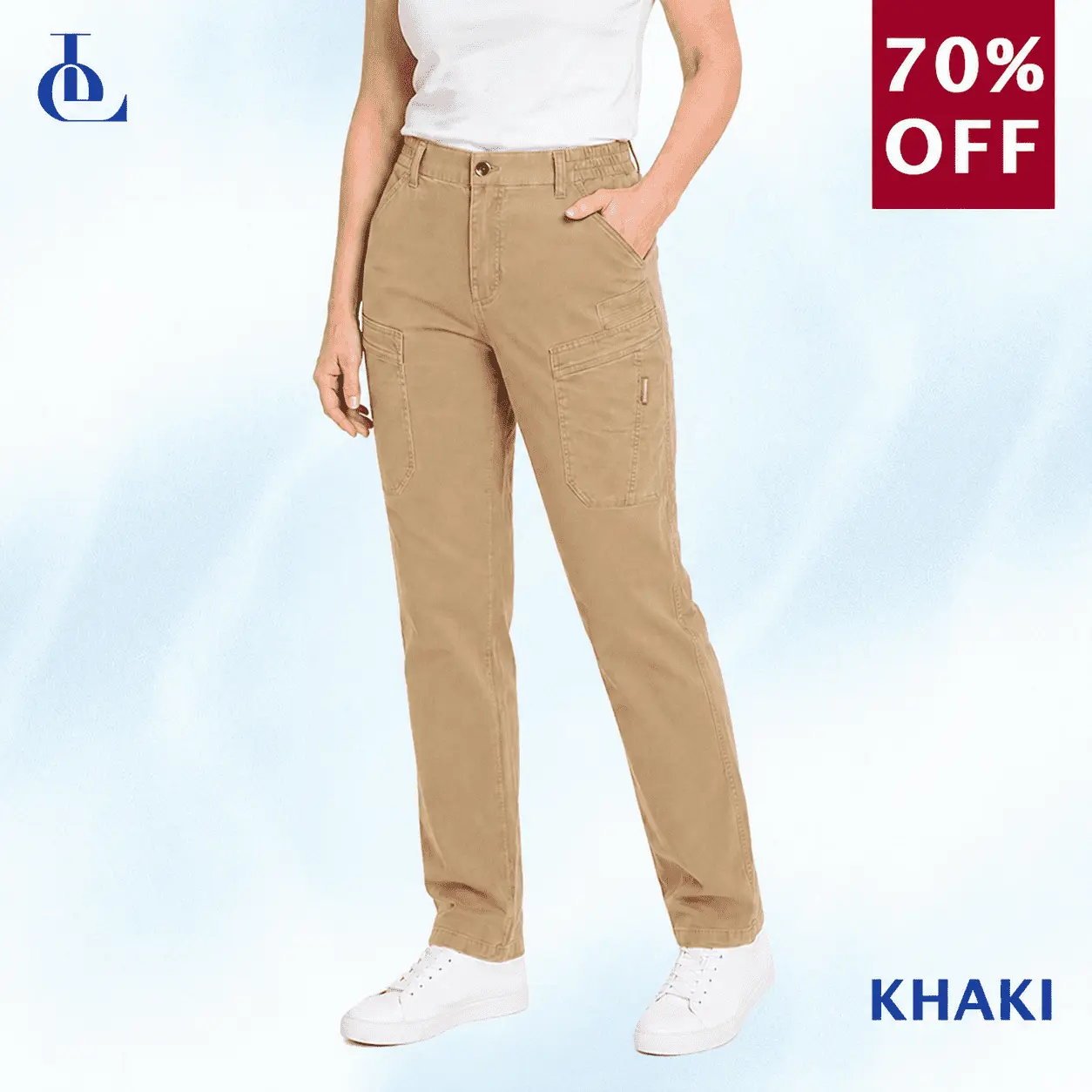 EverLite - 70% OFF – Women’s Stretch-Waist 6-Pocket Comfort Pants