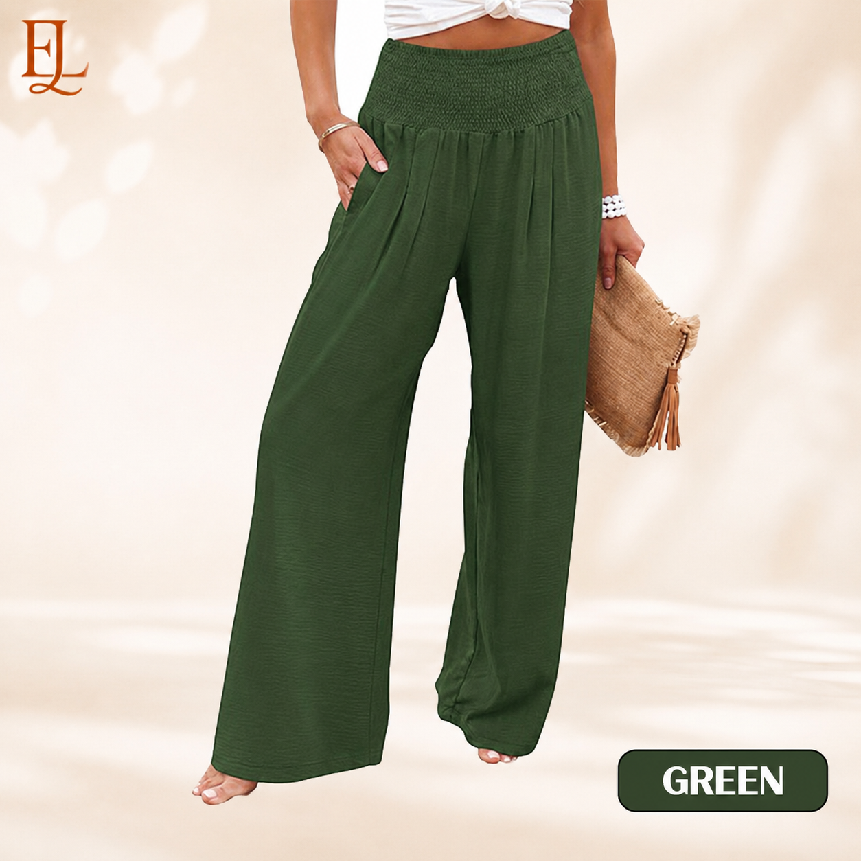 Elvara Lane - Women’s Comfy Wide-Leg Pants – Relaxed Fit, Light & Breezy