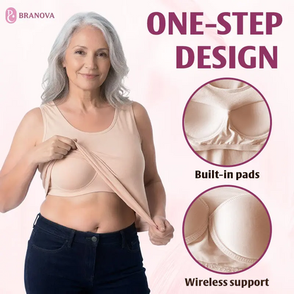 BraNova - Soft Built-In Bra Tank Top for Women