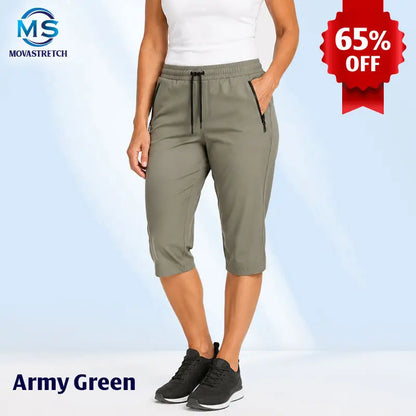MovaStretch - Cooling Stretch Quick-Dry Capri Pants With Zipper Pockets