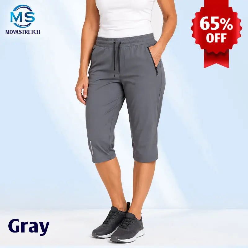 MovaStretch - Cooling Stretch Quick-Dry Capri Pants With Zipper Pockets