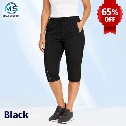 MovaStretch - Cooling Stretch Quick-Dry Capri Pants With Zipper Pockets