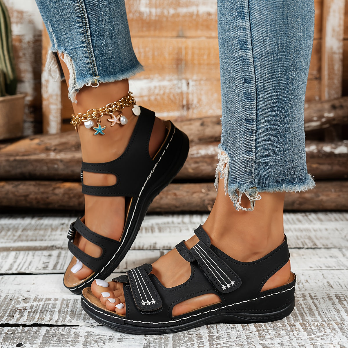 🔥Last Day Sale 60% OFF🔥Women's orthopedic sandals with thick, comfortable, and soft soles.