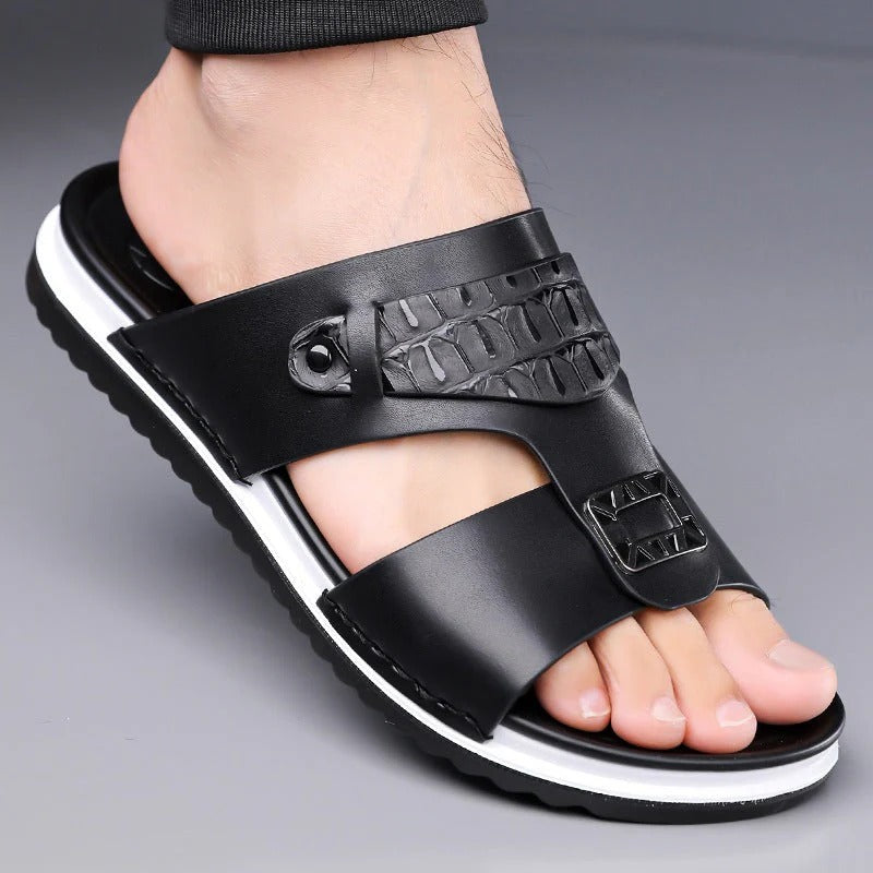 ✨Men's Faux Leather Slip-On Sandals