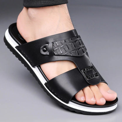 ✨Men's Faux Leather Slip-On Sandals