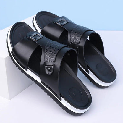 ✨Men's Faux Leather Slip-On Sandals