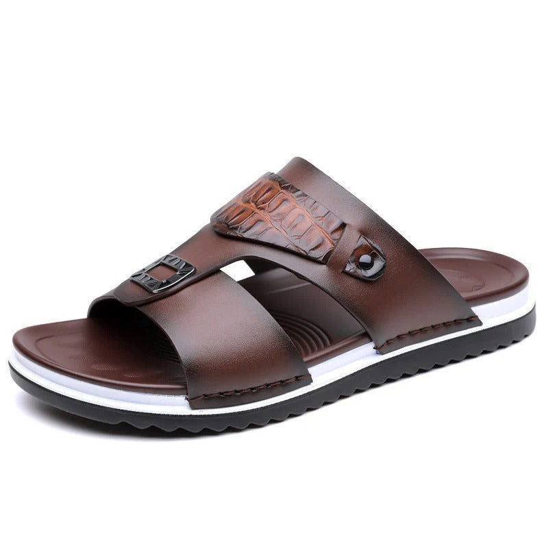 ✨Men's Faux Leather Slip-On Sandals