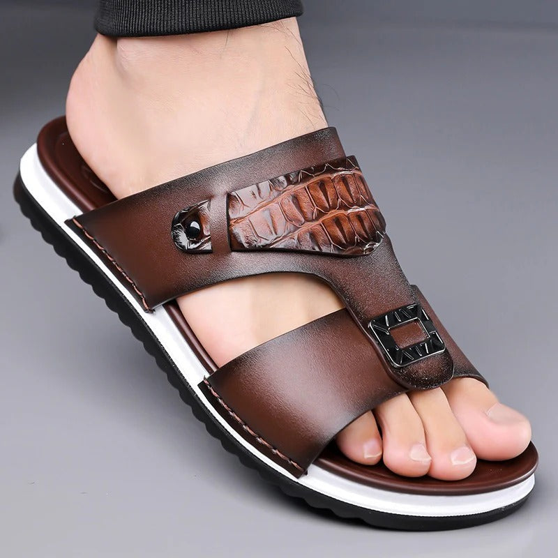 ✨Men's Faux Leather Slip-On Sandals