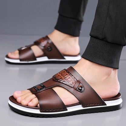 ✨Men's Faux Leather Slip-On Sandals