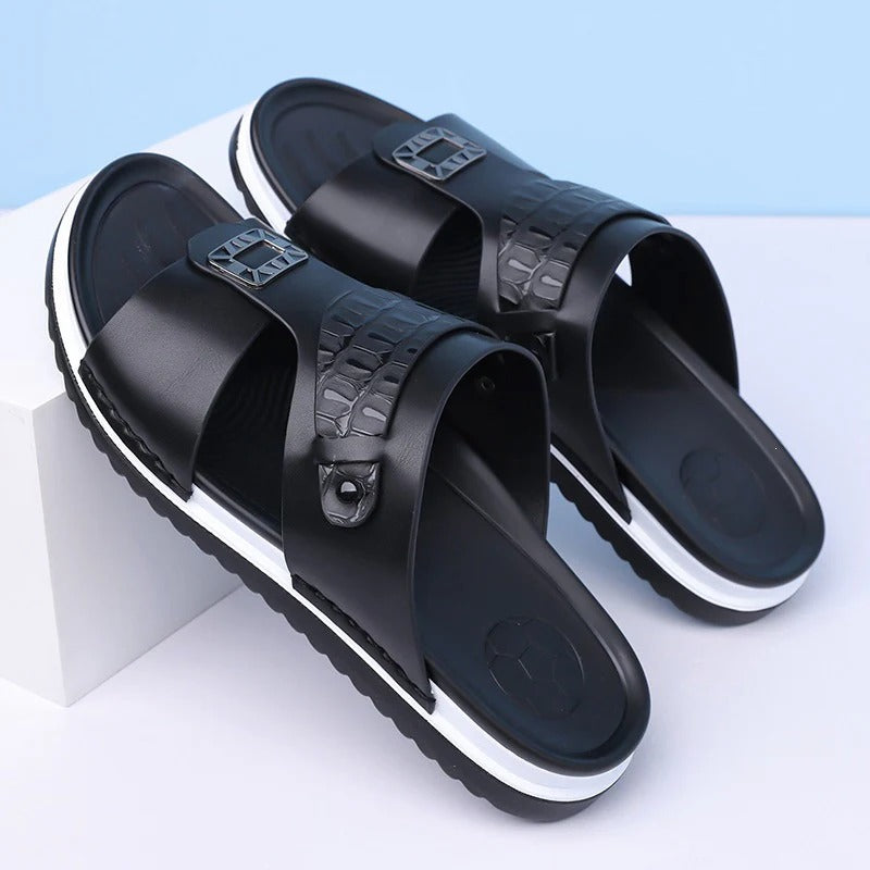 ✨Men's Faux Leather Slip-On Sandals