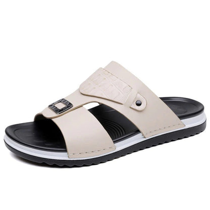 ✨Men's Faux Leather Slip-On Sandals