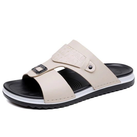 ✨Men's Faux Leather Slip-On Sandals