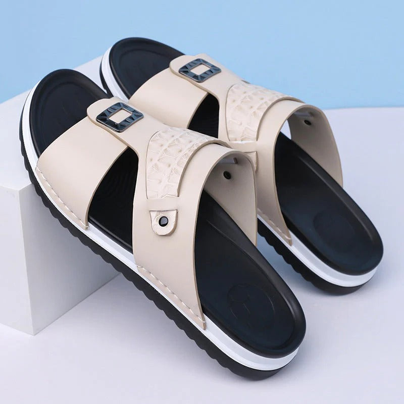 ✨Men's Faux Leather Slip-On Sandals