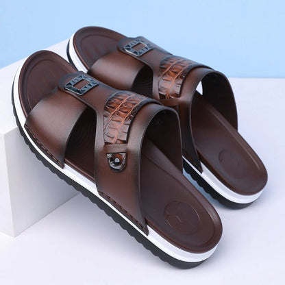 ✨Men's Faux Leather Slip-On Sandals