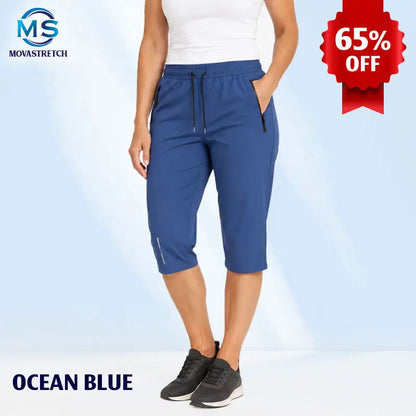MovaStretch - Cooling Stretch Quick-Dry Capri Pants With Zipper Pockets