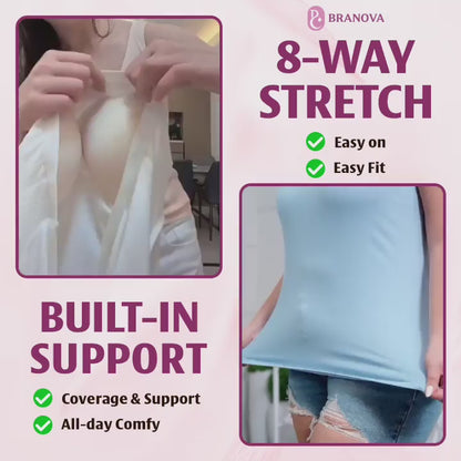BraNova - Soft Built-In Bra Tank Top for Women