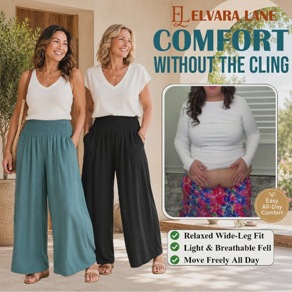Elvara Lane - Women’s Comfy Wide-Leg Pants – Relaxed Fit, Light & Breezy