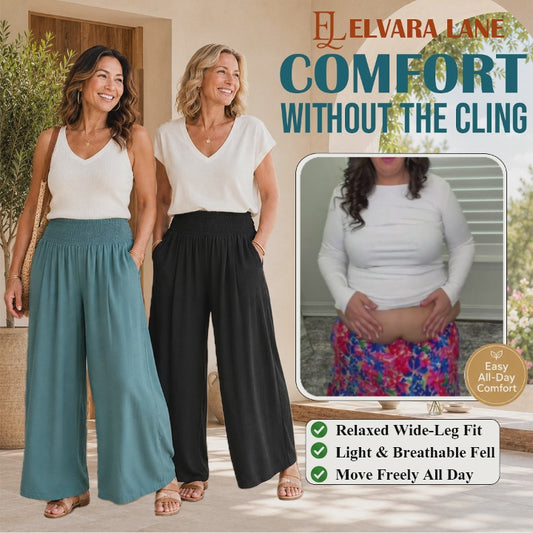 Elvara Lane - Women’s Comfy Wide-Leg Pants – Relaxed Fit, Light & Breezy