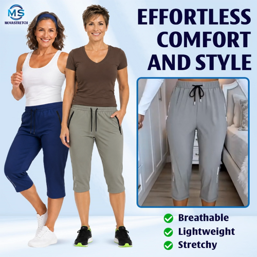 MovaStretch - Cooling Stretch Quick-Dry Capri Pants With Zipper Pockets